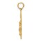 14K Yellow Gold INRI Orthodox Crucifix Pendant Charm Jewerly 25mm x 11mm